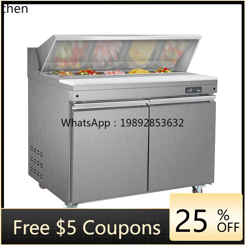 ABB Salad Cabinet Commercial Salad Cabinet Slotted Fruit Fishing Display Refrigerated Fresh-keeping Cabinet
ABB Salad Cabinet Commercial Salad Cabinet Slotted Fruit Fishing Display Refrigerated Fresh-keeping Cabinet