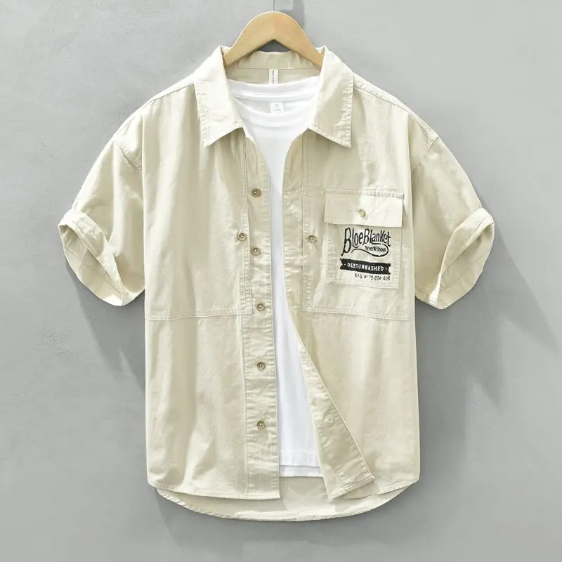 Chunsali Мужская рубашка с коротким рукавом Повседневная свободная рубашка с принтом в японском стиле
Chunsali Мужская рубашка с коротким рукавом Повседневная свободная рубашка с принтом в японском стиле