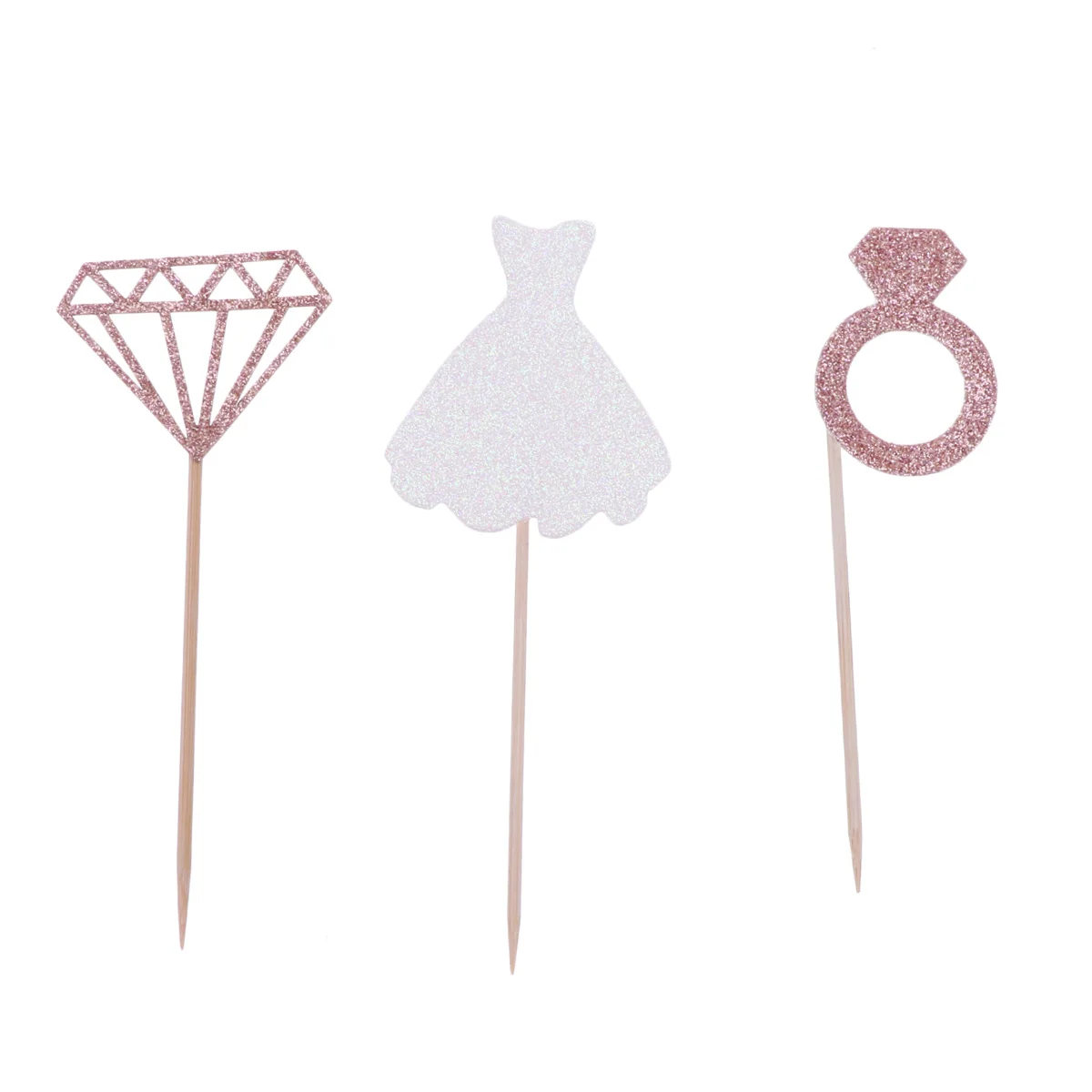 12pcs Princess Dress Ring Diamond Cake Toppers Glitter Paper Decorations for Wedding Birthday Cakes Picks Fruit Wooden
12pcs Princess Dress Ring Diamond Cake Toppers Glitter Paper Decorations for Wedding Birthday Cakes Picks Fruit Wooden