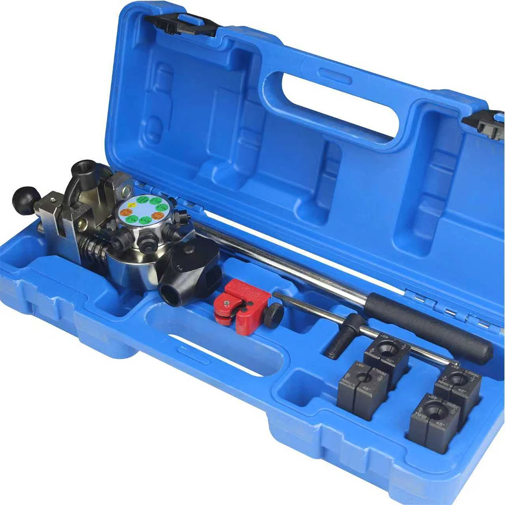 Pro Steel /Copper Tube Brake Line Flaring Tool Kit 3/16”, 1/4”, 5/16”, 3/8” Tubing Single&Bubble &Double Flare
Pro Steel /Copper Tube Brake Line Flaring Tool Kit 3/16”, 1/4”, 5/16”, 3/8” Tubing Single&Bubble &Double Flare