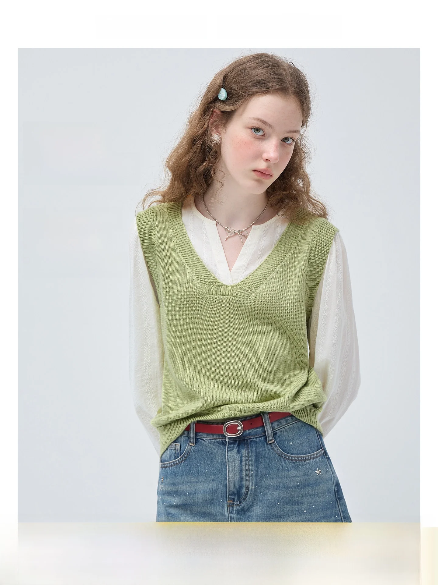 Slimming Effect Wool Blend Knitwear V-Neck Long Sleeve Fake Two-Piece Style Spring Fashion Korean Standard Size plus Size Wom...
Slimming Effect Wool Blend Knitwear V-Neck Long Sleeve Fake Two-Piece Style Spring Fashion Korean Standard Size plus Size Wom...