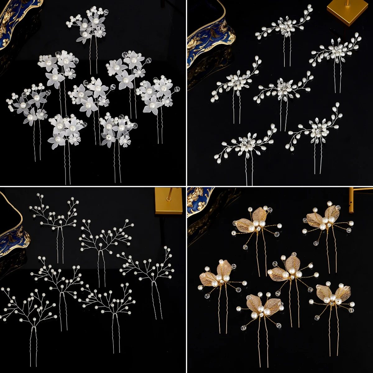 Hairpin Set Romantic Bridal Floral Pearl Crystal Metal 6Pcs Wedding Party Women All Season
Hairpin Set Romantic Bridal Floral Pearl Crystal Metal 6Pcs Wedding Party Women All Season