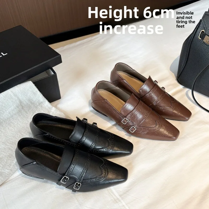 Retro Women's Blokmank Shoes Exquisite Soft Leather Loafers for Woman Fashion Britain Casual Shoes Designer Shoes Zapatos Mujer
Retro Women's Blokmank Shoes Exquisite Soft Leather Loafers for Woman Fashion Britain Casual Shoes Designer Shoes Zapatos Mujer