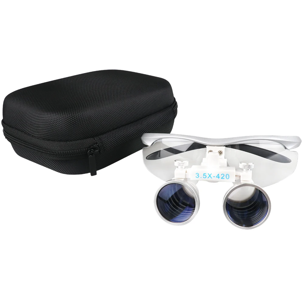 3.5X/2.5X Dental Binocular Loupes With Adjustable Headband Ultra Light Optical Magnifier For Dental Surgery Tool
3.5X/2.5X Dental Binocular Loupes With Adjustable Headband Ultra Light Optical Magnifier For Dental Surgery Tool