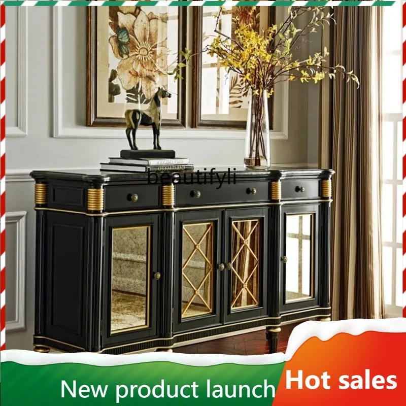 F56 American Country Style Solid Wood Sideboard French Minimalist Mirror Entryway Storage Cabinet
F56 American Country Style Solid Wood Sideboard French Minimalist Mirror Entryway Storage Cabinet