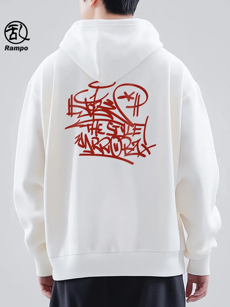 Rampo Men's Loose Fit Hoodie Heavyweight Casual Hip Hop fiti Print Sweatirt Comfortable Cotton Polyester Jaet
Rampo Men's Loose Fit Hoodie Heavyweight Casual Hip Hop fiti Print Sweatirt Comfortable Cotton Polyester Jaet