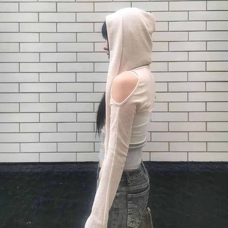 Hooded Collar Hollow Out Off-shoulder Crop Top Sexy Backless Bandage Long Sleeve Jacket Women T-shirts Y2k Clothes Harajuku Tees
Hooded Collar Hollow Out Off-shoulder Crop Top Sexy Backless Bandage Long Sleeve Jacket Women T-shirts Y2k Clothes Harajuku Tees