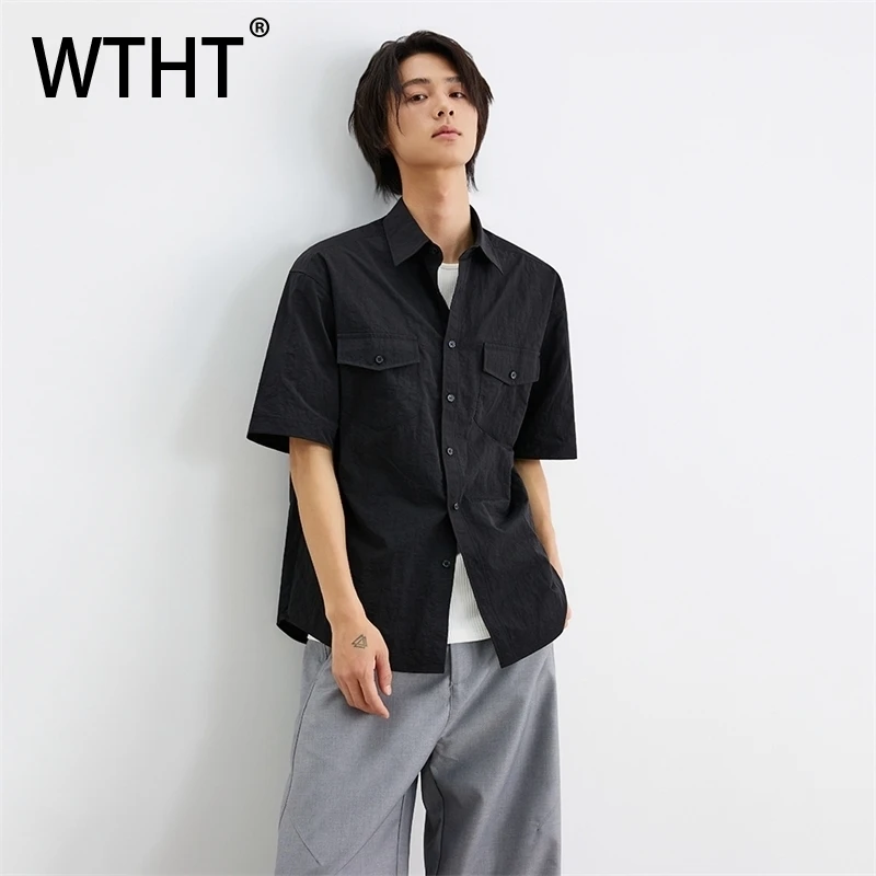 WTHT Fashion Men's Solid Color Pockets Loose Cargo Shirts Trendy 2025 Summer Short Sleeves Single-breasted Tops Male 2A0915
WTHT Fashion Men's Solid Color Pockets Loose Cargo Shirts Trendy 2025 Summer Short Sleeves Single-breasted Tops Male 2A0915