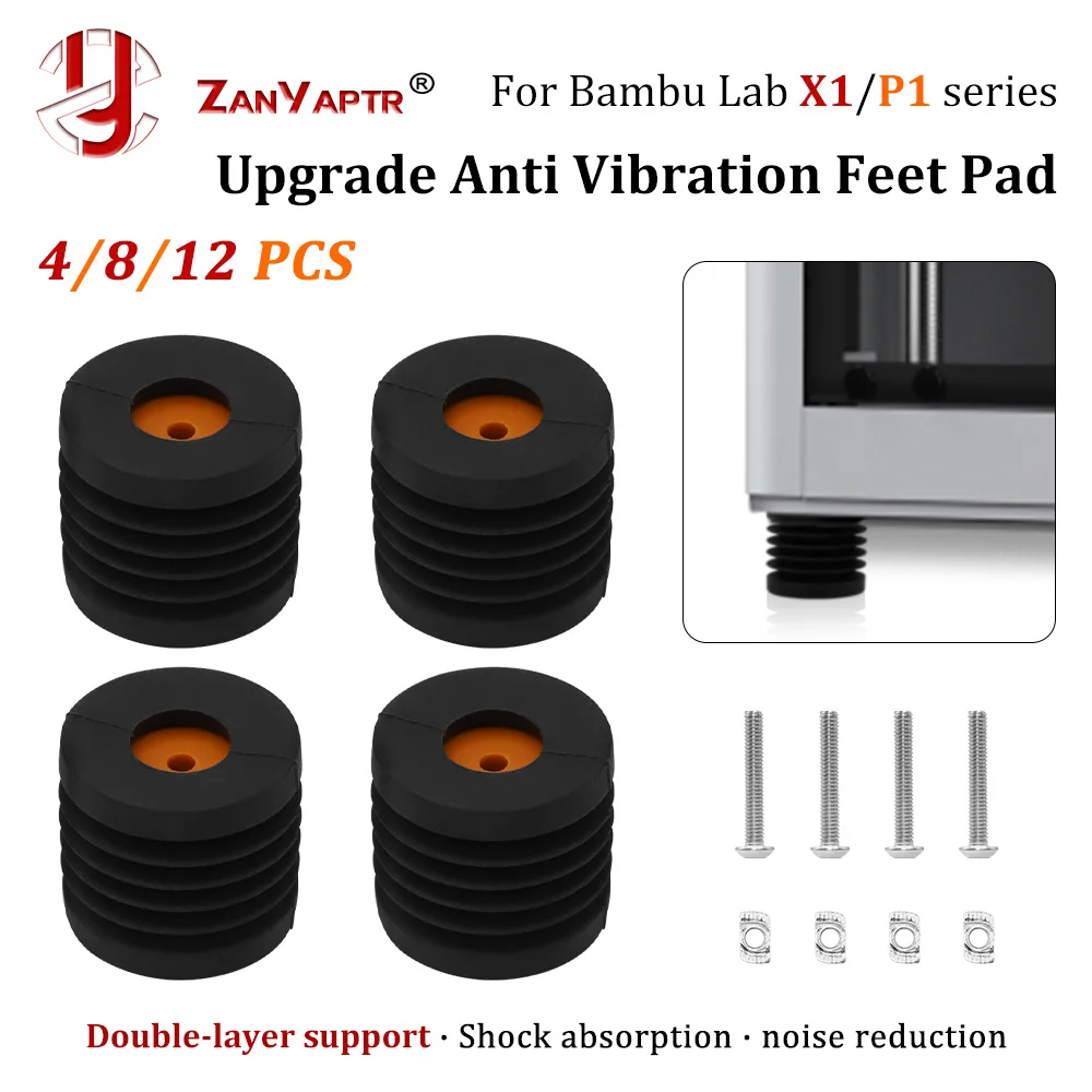 Для Bambu Lab X1/P1 series, обновленная антивибрационная подушечка для ног, супер ударопрочная резиновая подушечка для ног для Ender 3/Prusa MK3/CR-10
Для Bambu Lab X1/P1 series, обновленная антивибрационная подушечка для ног, супер ударопрочная резиновая подушечка для ног для Ender 3/Prusa MK3/CR-10