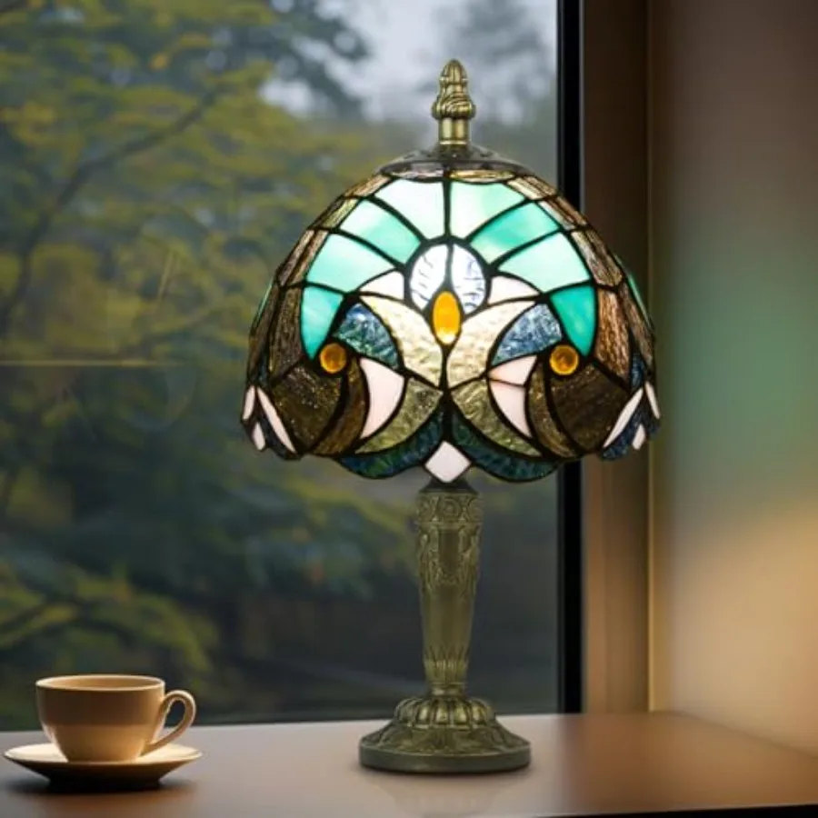 Small Tiffany Style Table Lamp, 3 Color Temperatures Bedside Lamp, 8 Inch Stained Glass Desk Light for Home Office Bedroom Livi
Small Tiffany Style Table Lamp, 3 Color Temperatures Bedside Lamp, 8 Inch Stained Glass Desk Light for Home Office Bedroom Livi