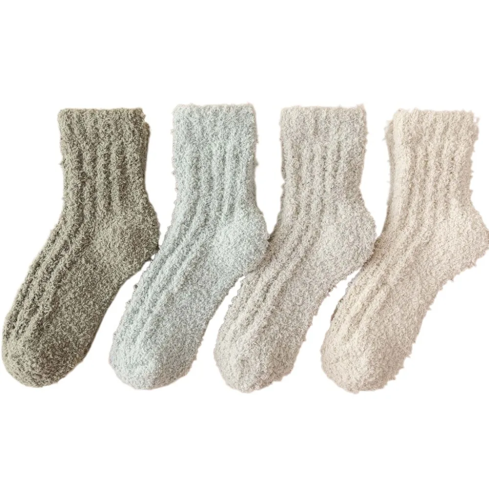 4Pairs Creative Thickened Coral Fleece Socks Sleeping Winter Floor Plush Socks Hosiery Simple Mid Tube Socks Women Autumn
4Pairs Creative Thickened Coral Fleece Socks Sleeping Winter Floor Plush Socks Hosiery Simple Mid Tube Socks Women Autumn