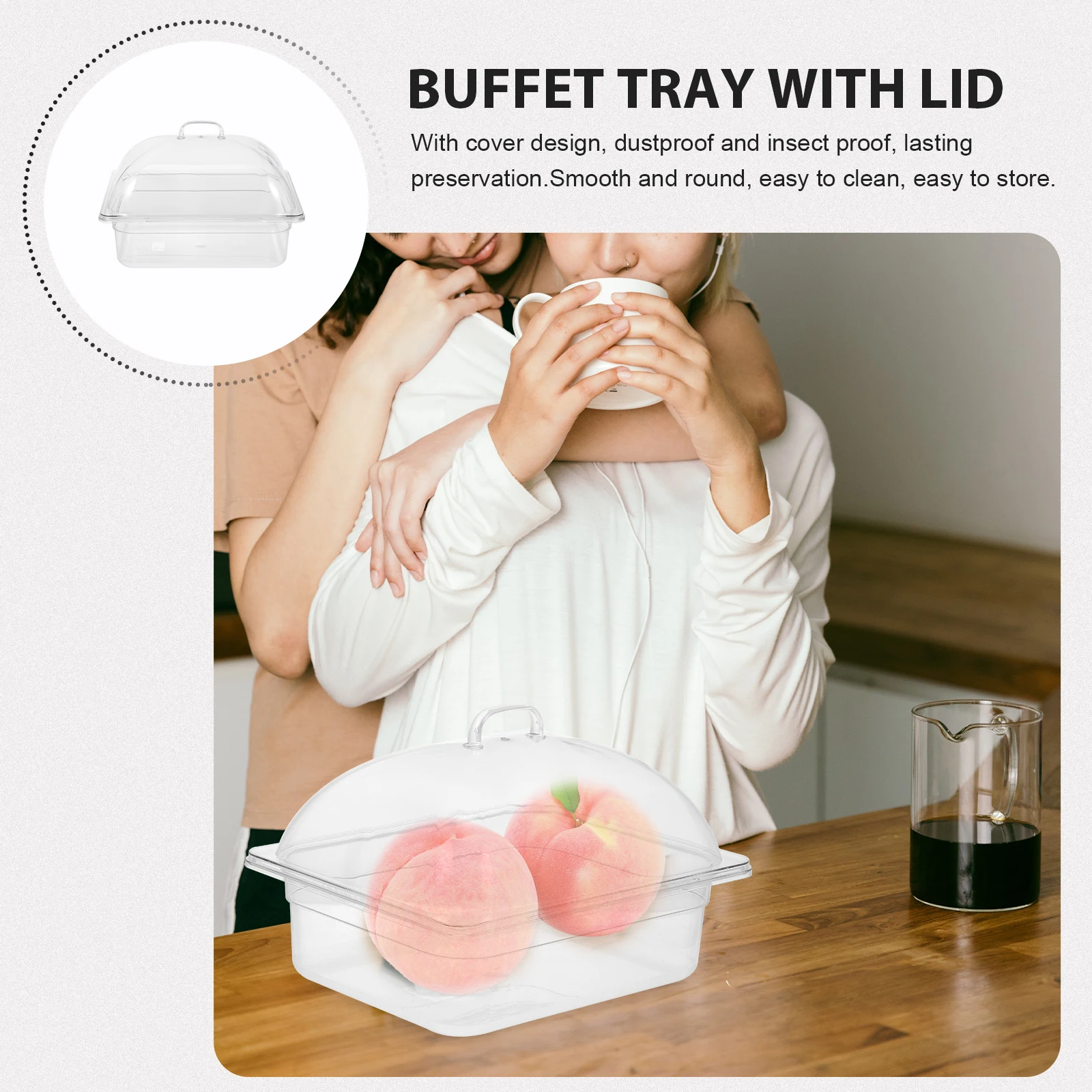 Covered Food Tray 5L PC Fruit Storage Buffet Plate Lid Serving Platter Kitchen Home Restaurant Easy Clean Transparent
Covered Food Tray 5L PC Fruit Storage Buffet Plate Lid Serving Platter Kitchen Home Restaurant Easy Clean Transparent