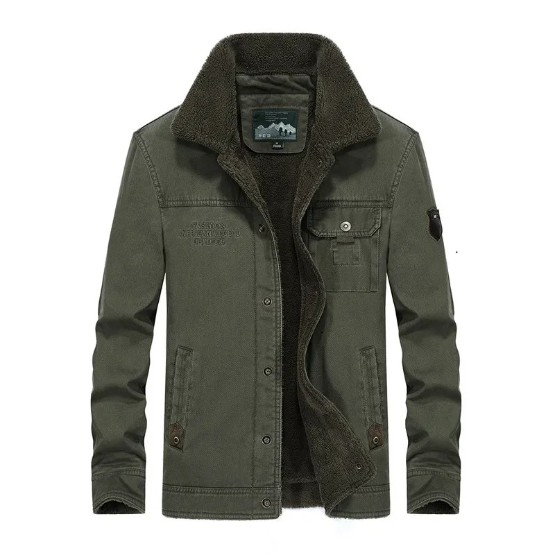 Winter Mens Jacket High-quality Lamb Wool Cotton Thickened Warm Coat Military Bomber Jacket Male Outdoor Casual Top Men Clothing
Winter Mens Jacket High-quality Lamb Wool Cotton Thickened Warm Coat Military Bomber Jacket Male Outdoor Casual Top Men Clothing