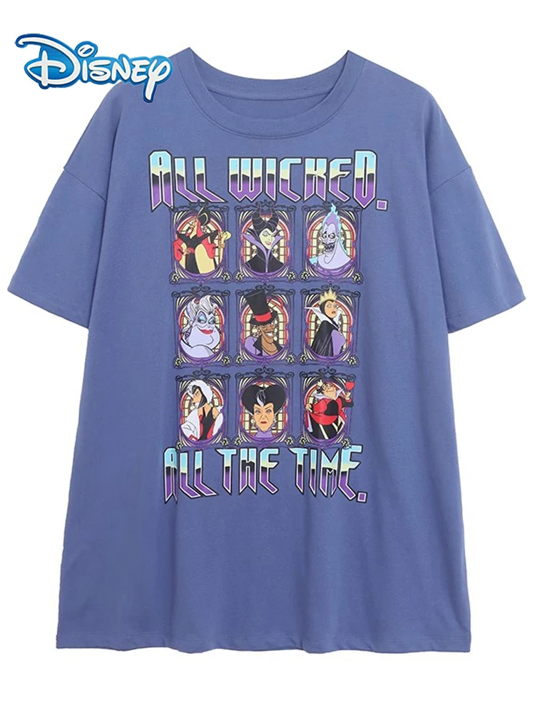 Disney Villains Maleficent Ursula Evil Queen Letter Cartoon Print O-Neck Pullover Short Sleeve T-Shirt Women Casual Tee Tops
Disney Villains Maleficent Ursula Evil Queen Letter Cartoon Print O-Neck Pullover Short Sleeve T-Shirt Women Casual Tee Tops