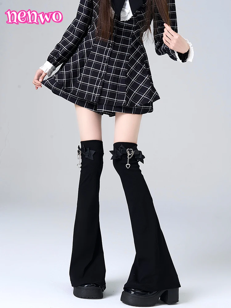 Subculture Anime-Inspired Thigh-High Slouch Socks Women Black Buckle Bow Chain Slim-Fit Edgy Versatile Winter Warm Leg Warmers
Subculture Anime-Inspired Thigh-High Slouch Socks Women Black Buckle Bow Chain Slim-Fit Edgy Versatile Winter Warm Leg Warmers