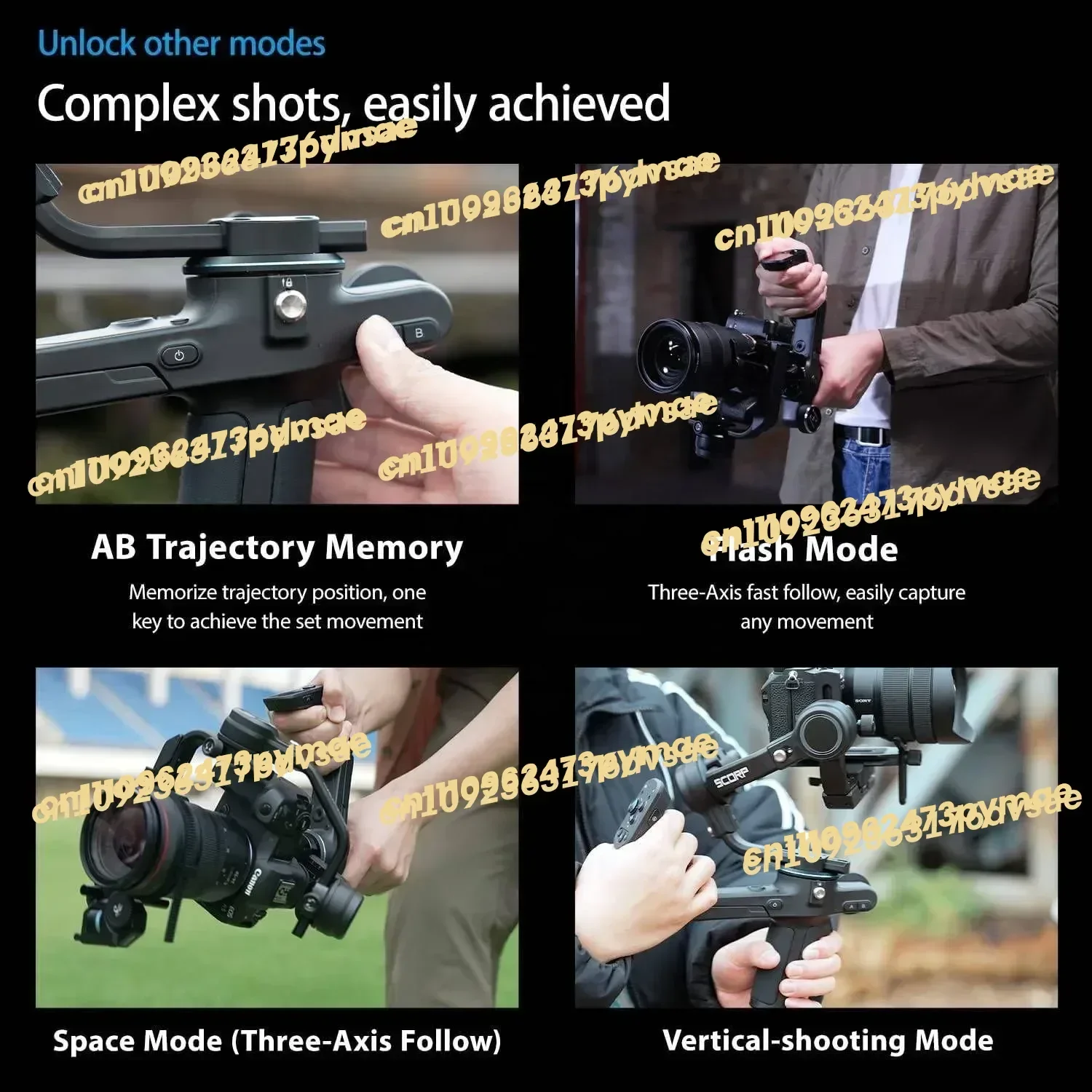 NEW In Stock SCORP C 3 Axis Gimbal Stabilizer Handheld Anti-shake Camera Stabilizer 2500mAh Rechargeable Camera Gimbal
NEW In Stock SCORP C 3 Axis Gimbal Stabilizer Handheld Anti-shake Camera Stabilizer 2500mAh Rechargeable Camera Gimbal