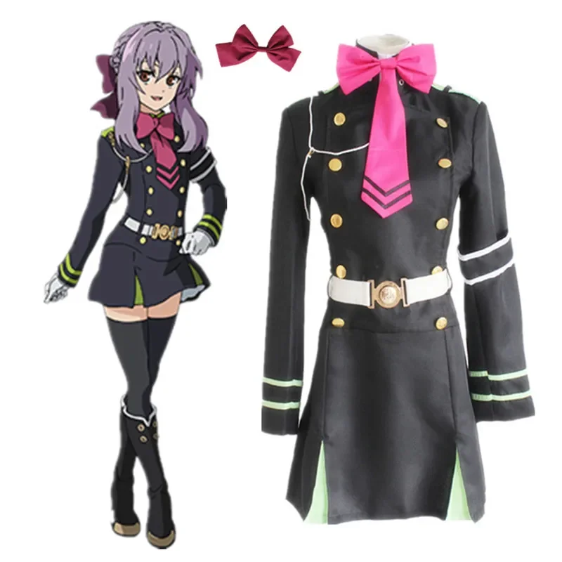 Seraph of The End Shinoa Hiiragi Military Uniform Cosplay Costume Dress Animation Clothing with Full Set Halloween Costume
Seraph of The End Shinoa Hiiragi Military Uniform Cosplay Costume Dress Animation Clothing with Full Set Halloween Costume