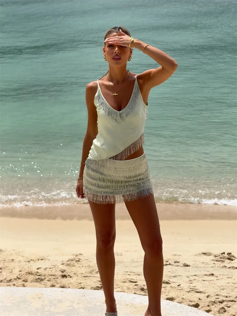 Tassel Green Prom Dress Sexy Stripe Sleeveless Top Bra+Short Mini Party Gown Holiday Beach Formal Wedding Birthday Evening Robe
Tassel Green Prom Dress Sexy Stripe Sleeveless Top Bra+Short Mini Party Gown Holiday Beach Formal Wedding Birthday Evening Robe