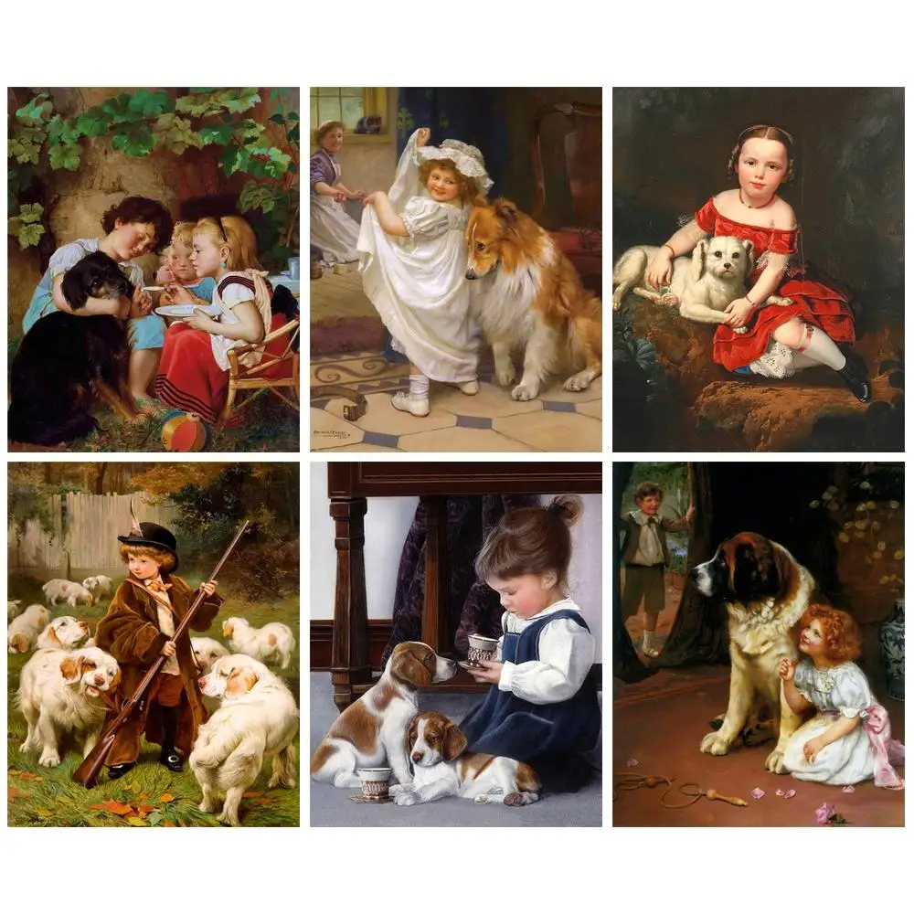 CHENISTORY Full Diamond Mosaic Handmade Chlidren And Pet Diamond Embroidery 5D Art Painting Crafts Needlework Wall Decoration
CHENISTORY Full Diamond Mosaic Handmade Chlidren And Pet Diamond Embroidery 5D Art Painting Crafts Needlework Wall Decoration