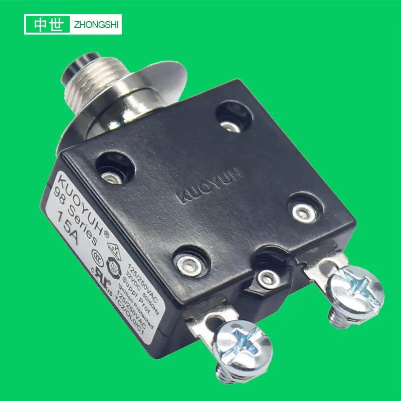 Kuoyuh 98H 70A Circuit Breaker With Screw Terminal 90 Thermal Protector For Pump12v 32VDC 125V 250VAC Overload
Kuoyuh 98H 70A Circuit Breaker With Screw Terminal 90 Thermal Protector For Pump12v 32VDC 125V 250VAC Overload