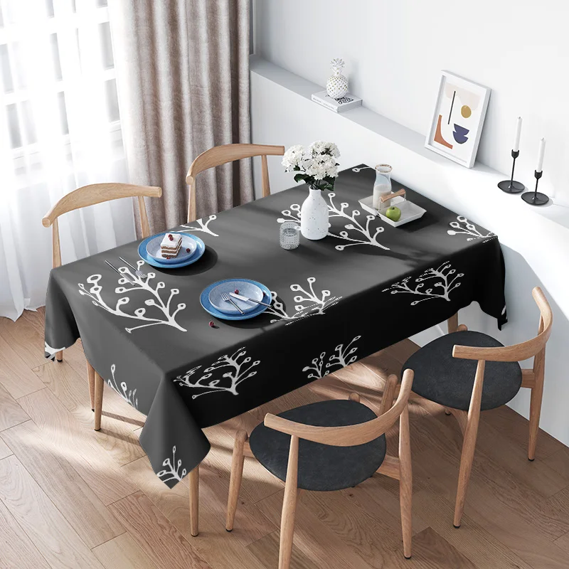 Modern Simple Nordic Dining Tablecloth White Black Branches Design Polyester Fabric for Home Decor Multiple Sizes Available
Modern Simple Nordic Dining Tablecloth White Black Branches Design Polyester Fabric for Home Decor Multiple Sizes Available
