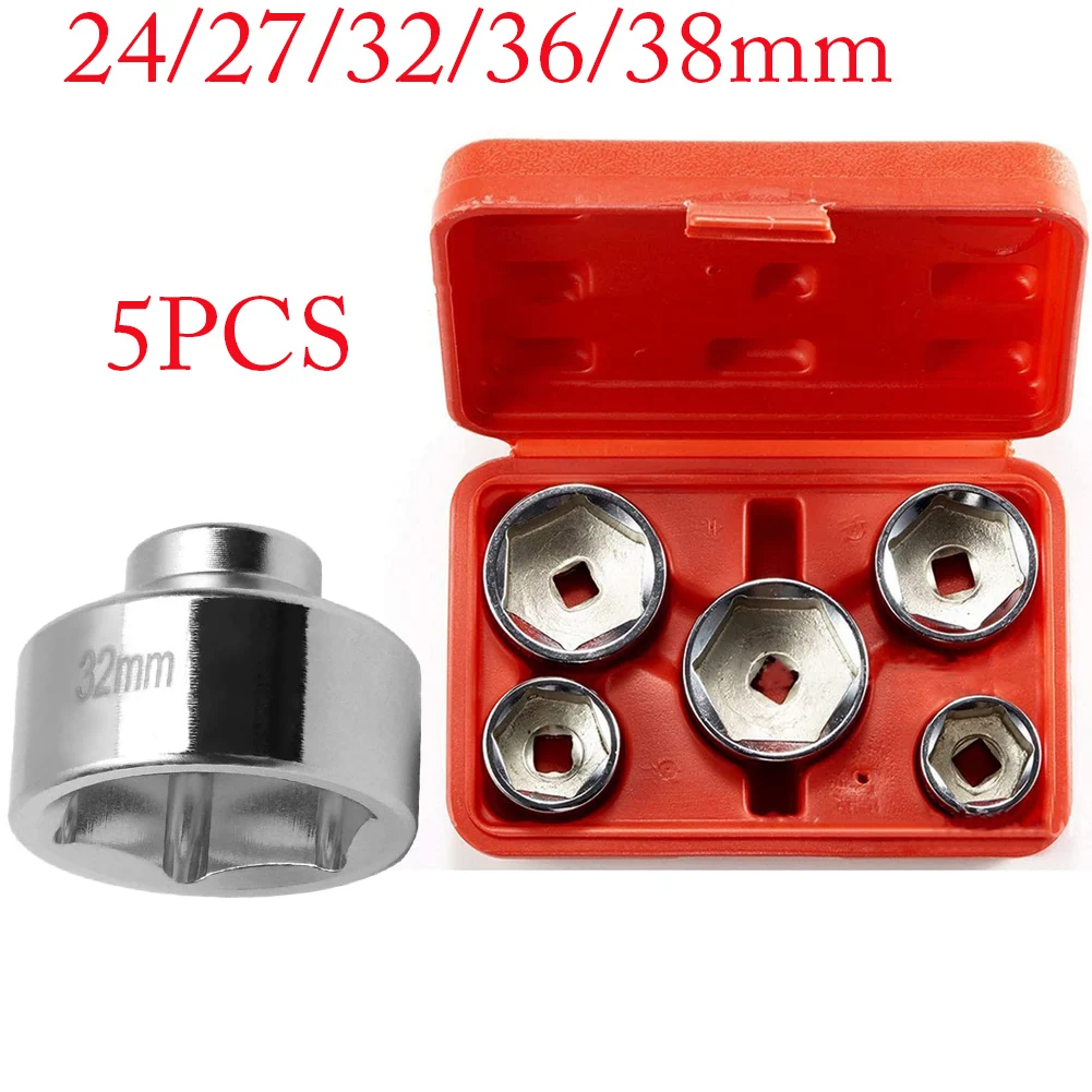 5Pcs/Set Socket Wrench For 3/8inch Drive Oil Filter Cap Wrench Socket Tool 24-38mm Car Maintenance 24/27/32/36/38mm
5Pcs/Set Socket Wrench For 3/8inch Drive Oil Filter Cap Wrench Socket Tool 24-38mm Car Maintenance 24/27/32/36/38mm