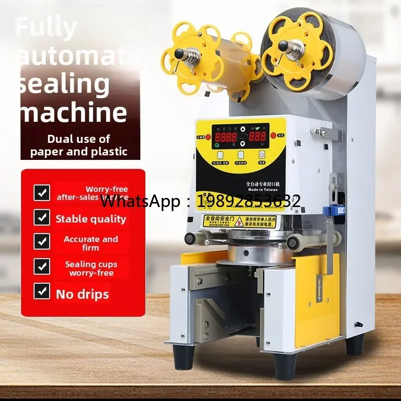 cc27 Sealing Machine for Milk Tea Commercial Fully Automatic Soy Milk Beverage Milk Tea Shop Equipment Cup Sealing Machine
cc27 Sealing Machine for Milk Tea Commercial Fully Automatic Soy Milk Beverage Milk Tea Shop Equipment Cup Sealing Machine