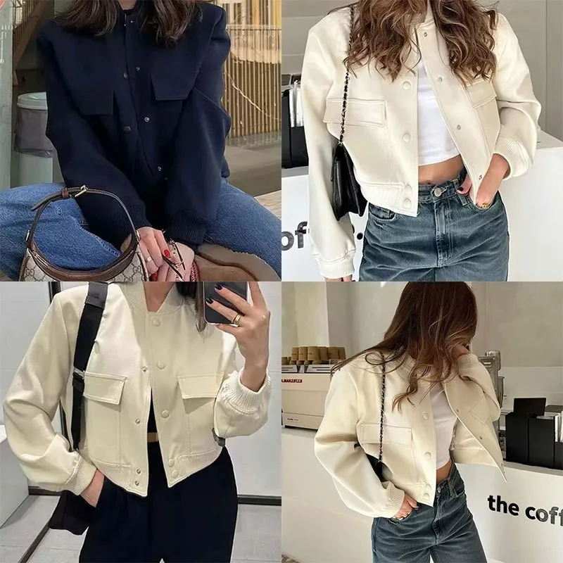 Women Fashion With Pockets Bomber Jacket Coats Vintage Long Sleeve Front Button Casual Female Outerwear Chic Tops
Women Fashion With Pockets Bomber Jacket Coats Vintage Long Sleeve Front Button Casual Female Outerwear Chic Tops