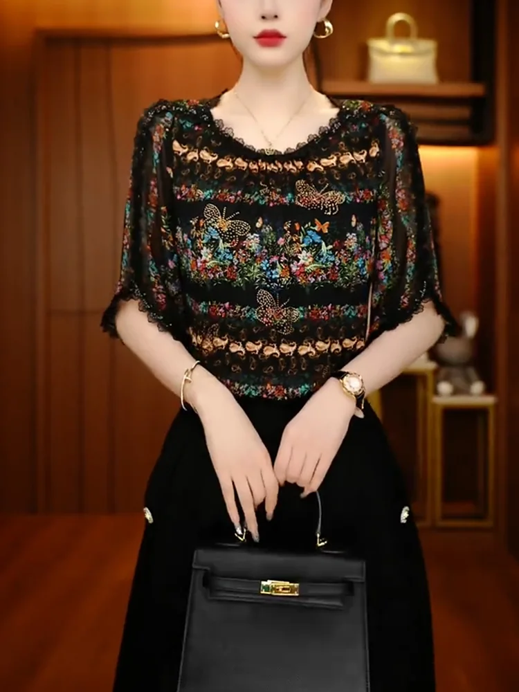 Модный летний топ для женщин больших размеров с цветочным принтом и эффектом омоложения, новинка
Модный летний топ для женщин больших размеров с цветочным принтом и эффектом омоложения, новинка