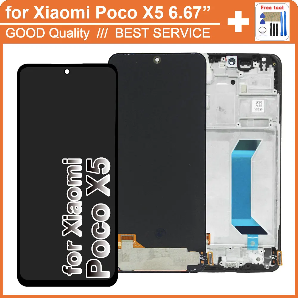 New Super AMOLED LCD for Xiaomi POCO X5 22111317PG LCD Display Touch Screen Digitizer for POCO X5 22111317PI LCD With Frame
New Super AMOLED LCD for Xiaomi POCO X5 22111317PG LCD Display Touch Screen Digitizer for POCO X5 22111317PI LCD With Frame