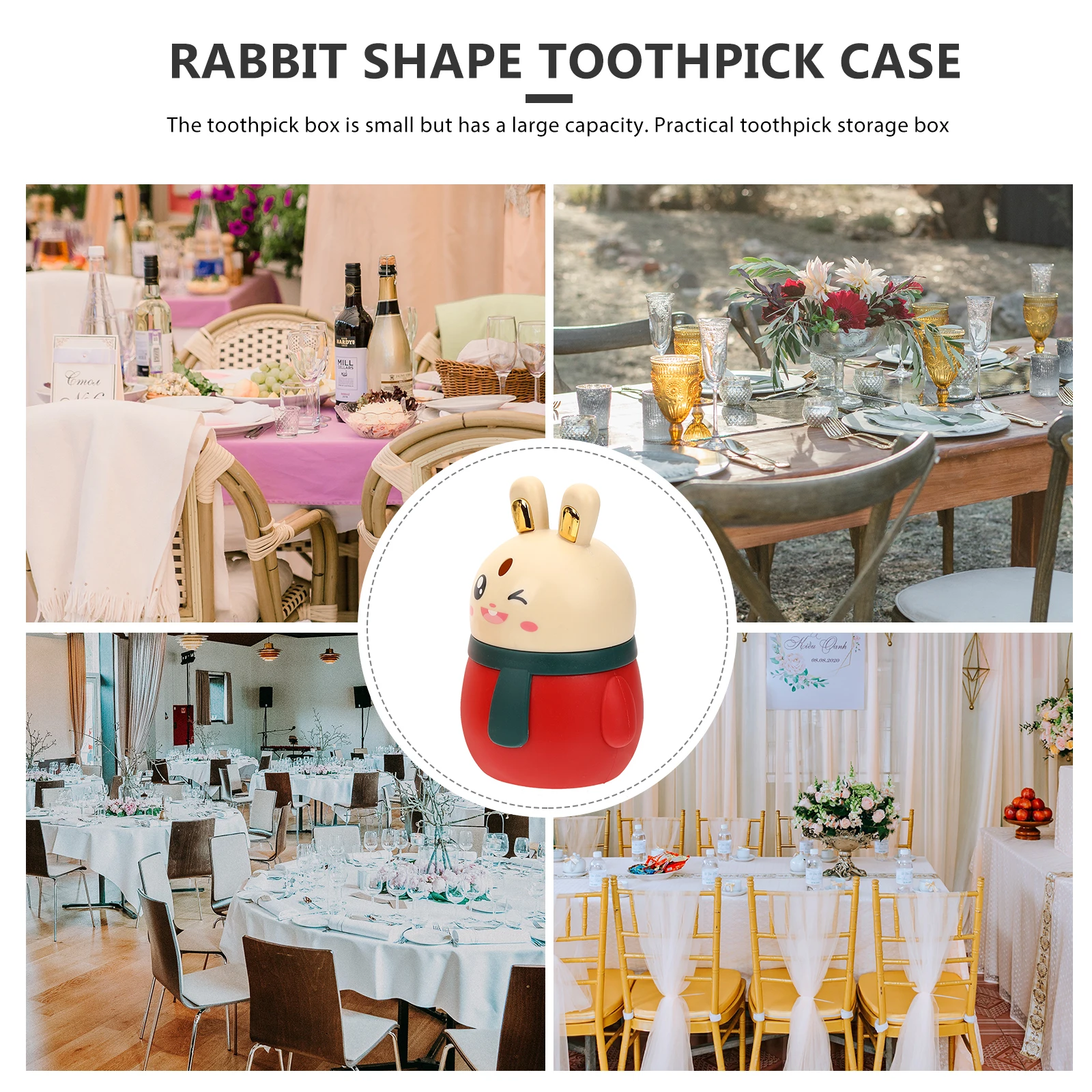 Toothpick Holder Bunny Shape Automatic Ejection Large Capacity Press Button Plastic Material Cute Container Storage Box Kitchen
Toothpick Holder Bunny Shape Automatic Ejection Large Capacity Press Button Plastic Material Cute Container Storage Box Kitchen