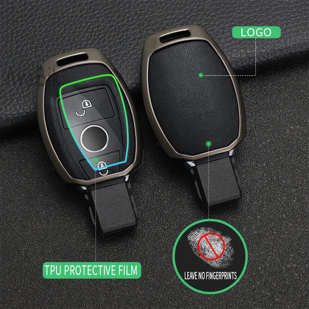 For Mercedes-Benz key case suitable for A- class C- class E-class GLC-class C200L car metal protective case buckle car Key Fob
For Mercedes-Benz key case suitable for A- class C- class E-class GLC-class C200L car metal protective case buckle car Key Fob