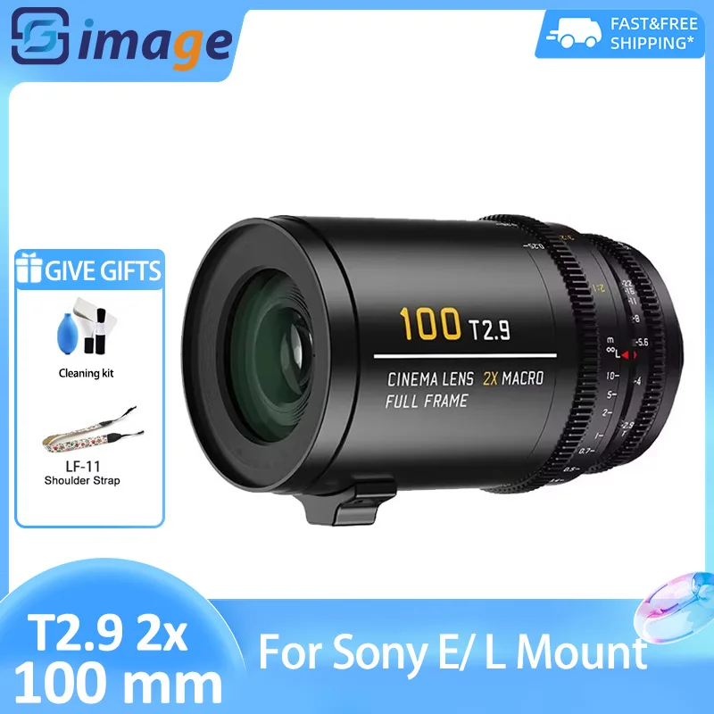 SG Image 100mm T2.9 Full Frame Cine Macro 2X Cinema Lens Manual Prime Lens for Sony E FE Leica Sigma L Mount Camera A7RV A7M4 TL
SG Image 100mm T2.9 Full Frame Cine Macro 2X Cinema Lens Manual Prime Lens for Sony E FE Leica Sigma L Mount Camera A7RV A7M4 TL