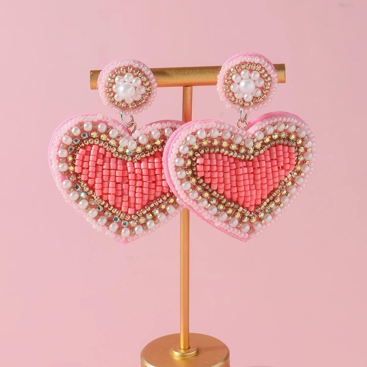 These Handcrafted Heart-shaped Rice Bead Earrings Are Perfect for Women To Wear Every Day and Make Wonderful Gifts for Her or Yo
These Handcrafted Heart-shaped Rice Bead Earrings Are Perfect for Women To Wear Every Day and Make Wonderful Gifts for Her or Yo