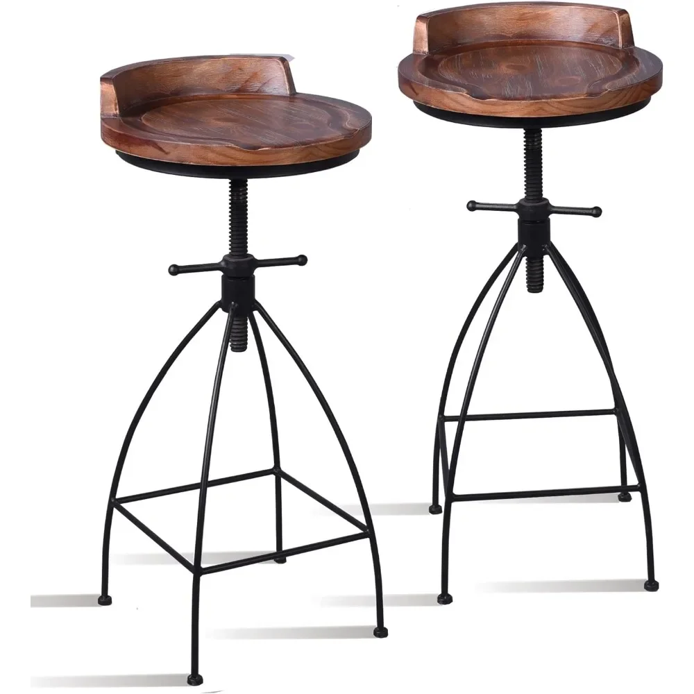 Bar Stool,Wooden Top Stool Kitchen Counter Height Adjustable,Iron Stoo,Swivel Stool,24 Inch,Low Backrest,Hump Surface, Set of 2
Bar Stool,Wooden Top Stool Kitchen Counter Height Adjustable,Iron Stoo,Swivel Stool,24 Inch,Low Backrest,Hump Surface, Set of 2