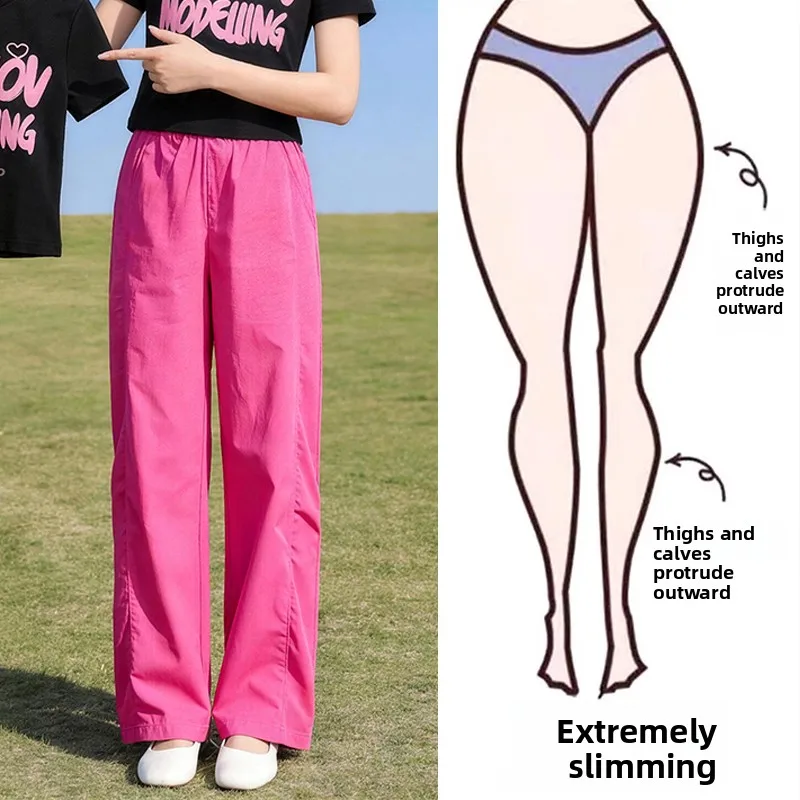 Ice Silk Quick Dry Casual Pants Women's Summer Thin Large Size Fashion High Waist Slimming Wide Leg Pants Workwear Trousers
Ice Silk Quick Dry Casual Pants Women's Summer Thin Large Size Fashion High Waist Slimming Wide Leg Pants Workwear Trousers