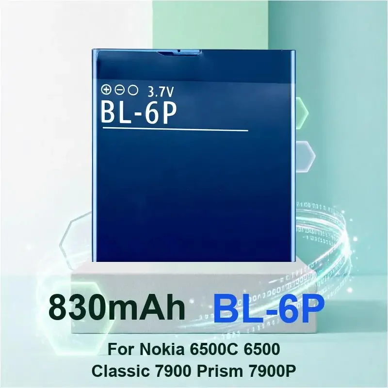 Replacement Mobile Phone Battery For Nokia 6500C 6500 Classic 7900 Prism 7900P BL-6P 830mAh
Replacement Mobile Phone Battery For Nokia 6500C 6500 Classic 7900 Prism 7900P BL-6P 830mAh