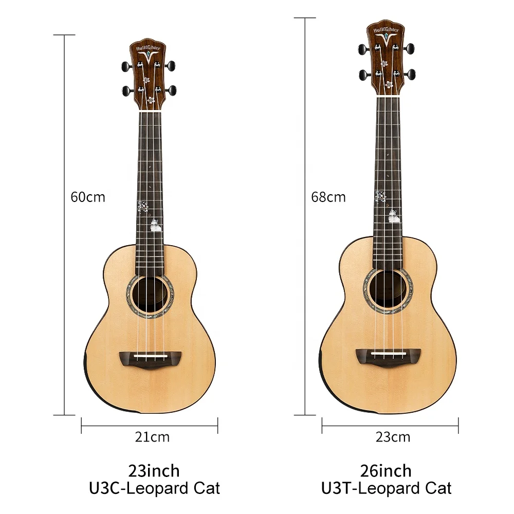 U3C/U3T 23/26 Inch Ukulele, Solid Spruce Top with Rosewood Back/Side, Nylon Strings, Gloss Finish Open Machine Head
U3C/U3T 23/26 Inch Ukulele, Solid Spruce Top with Rosewood Back/Side, Nylon Strings, Gloss Finish Open Machine Head