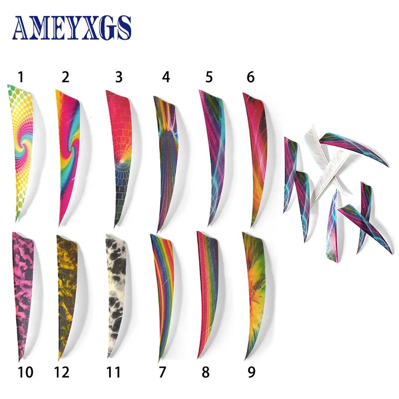 50pcs Archery Arrow Feather 4'' Shield-Shaped Turkey Vanes Fletching Vane Right Wing DIY Shaft for Bow Shooting Hunting Outdoor
50pcs Archery Arrow Feather 4'' Shield-Shaped Turkey Vanes Fletching Vane Right Wing DIY Shaft for Bow Shooting Hunting Outdoor