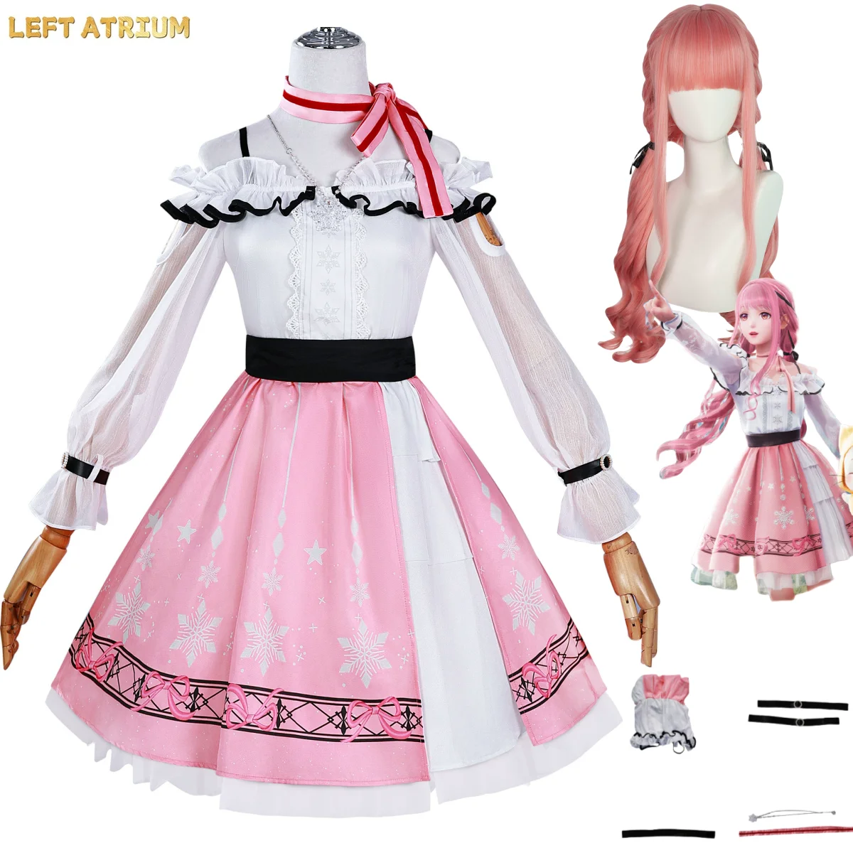 Game Nikki Cosplay Costume Anime Infinity Nikki Wig Sweet Pink Lolita Dress Cute Halloween Party Outfit for Women Skirt Suit
Game Nikki Cosplay Costume Anime Infinity Nikki Wig Sweet Pink Lolita Dress Cute Halloween Party Outfit for Women Skirt Suit