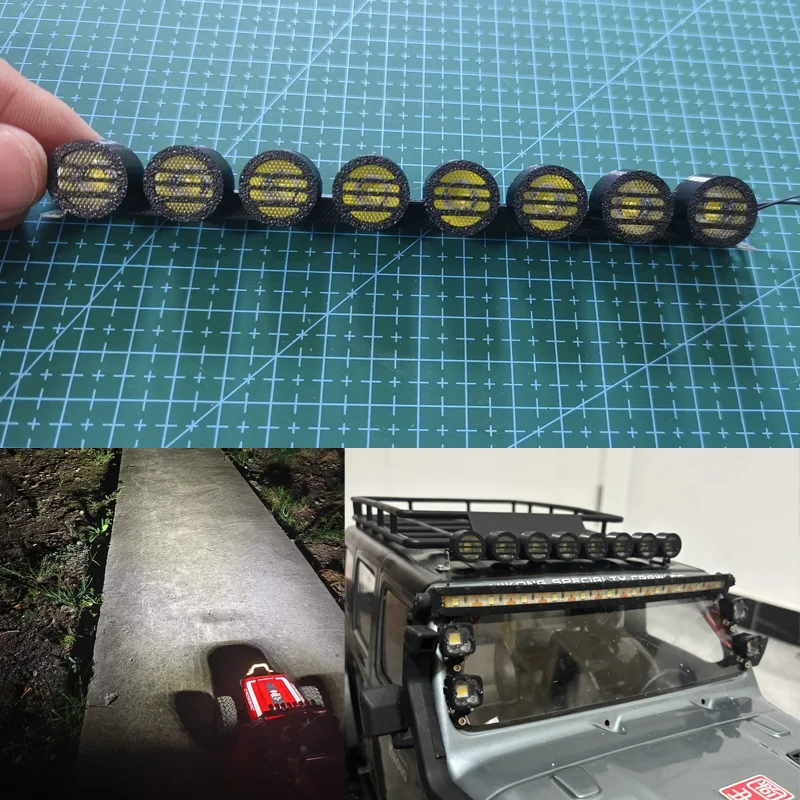 LED Climbing Car Roof Light/spotlight for 1/10 RC Crawler Car Traxxas TRX4 Defender Bronco AXIAL SCX10 RC4WD D90 Wraith JEEP
LED Climbing Car Roof Light/spotlight for 1/10 RC Crawler Car Traxxas TRX4 Defender Bronco AXIAL SCX10 RC4WD D90 Wraith JEEP