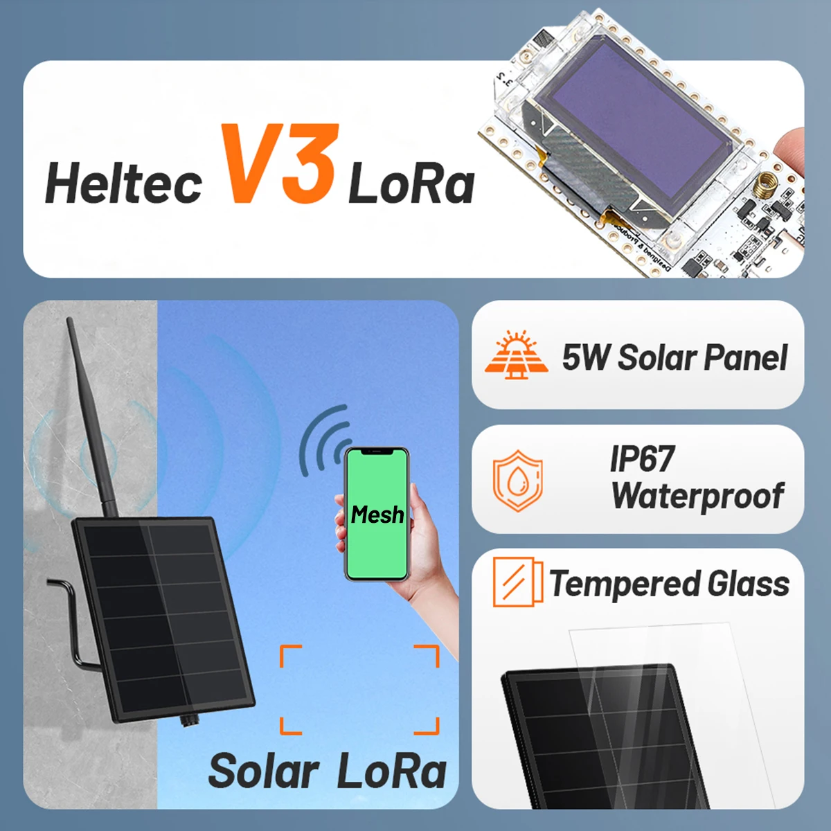 D5L Solar Node Repeater Compatible Meshtastic 5W Solar Power Kit 3.7v Output Built in Heltec ESP32 V3 Lora Moudule IoT Device
D5L Solar Node Repeater Compatible Meshtastic 5W Solar Power Kit 3.7v Output Built in Heltec ESP32 V3 Lora Moudule IoT Device