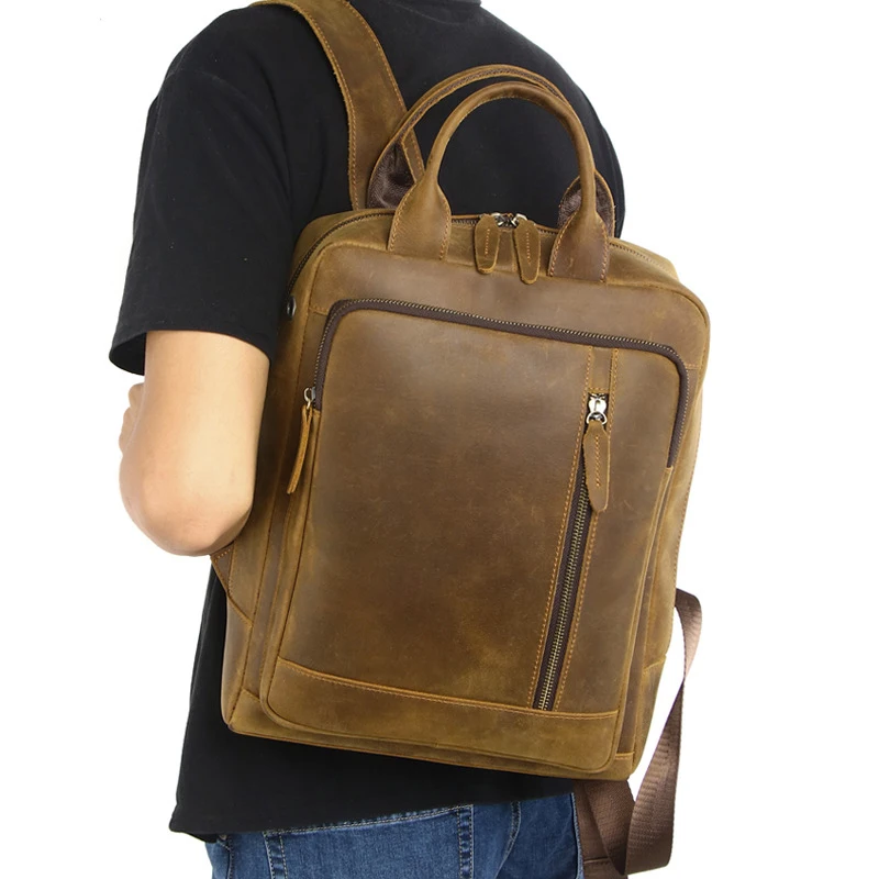 Vintage Men Backpack Genuine Leather Business Bag Pack for Boys Travel Bag Male Cowhide Anti Theft Large Capacity Hand Bags
Vintage Men Backpack Genuine Leather Business Bag Pack for Boys Travel Bag Male Cowhide Anti Theft Large Capacity Hand Bags