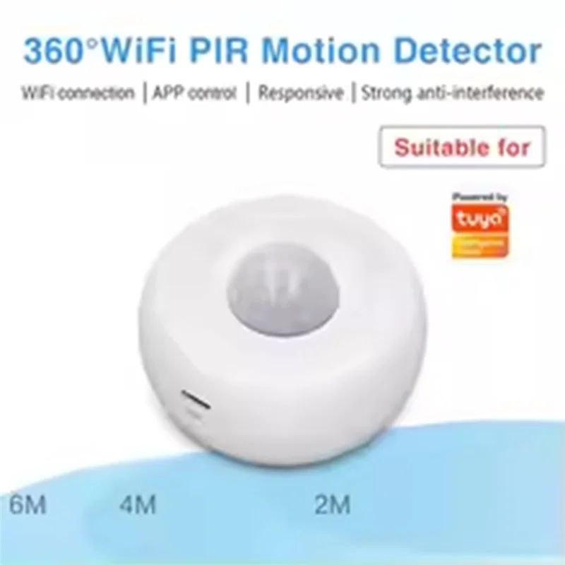 360-градусный всенаправленный детектор WIFI PIR-датчик Поддержка Alexa и Google для обеспечения домашней безопасности 
360-градусный всенаправленный детектор WIFI PIR-датчик Поддержка Alexa и Google для обеспечения домашней безопасности