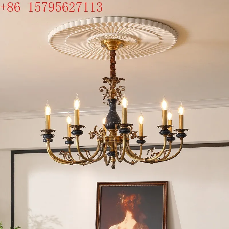 Full copper living room chandelier pastoral atmosphere bedroom dining room candle decorative light
Full copper living room chandelier pastoral atmosphere bedroom dining room candle decorative light