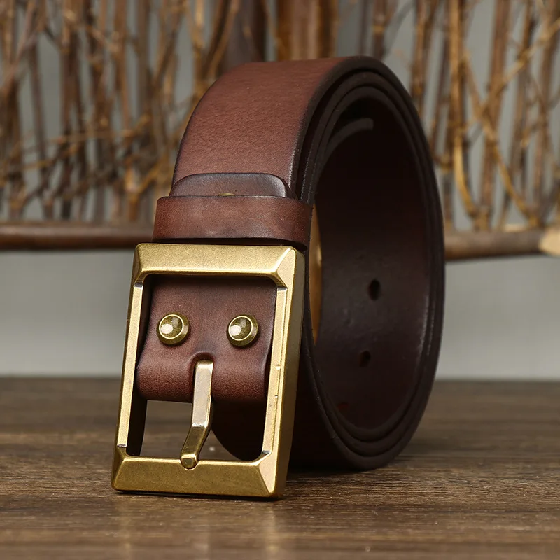 Retro frosted top layer cowhide pin buckle belt men's genuine leather trendy all-match casual jeans belt
Retro frosted top layer cowhide pin buckle belt men's genuine leather trendy all-match casual jeans belt