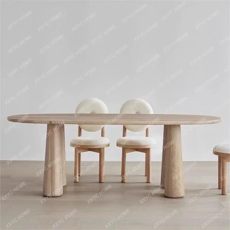 Wind Medieval Dining Table Oval Solid Wood Home Dining Table Office Long Table
Wind Medieval Dining Table Oval Solid Wood Home Dining Table Office Long Table