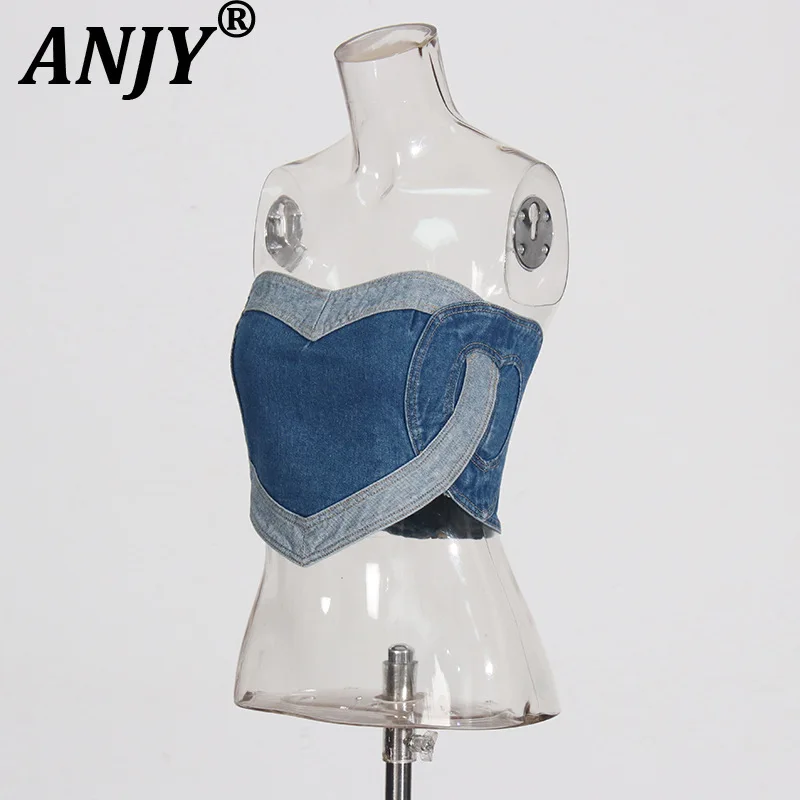 ANJY 2025 Summer New Women's Trendy Sexy Hot Streetwear Ins Fashion Y2K Casual Washed Heart Patchwork Denim Short Vest Top A7189
ANJY 2025 Summer New Women's Trendy Sexy Hot Streetwear Ins Fashion Y2K Casual Washed Heart Patchwork Denim Short Vest Top A7189