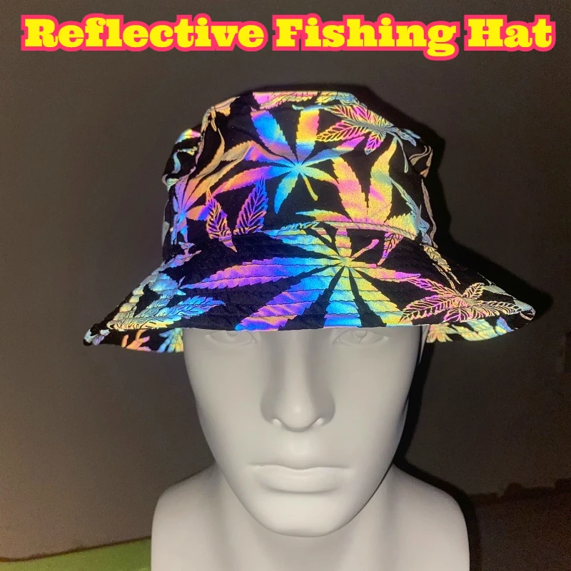 Bucket Hat Reflective Luminous Rainbow Color Sun Protection Cap Autumn Winter Night Fishing Hip Hop Outdoor Casual Adults Women
Bucket Hat Reflective Luminous Rainbow Color Sun Protection Cap Autumn Winter Night Fishing Hip Hop Outdoor Casual Adults Women