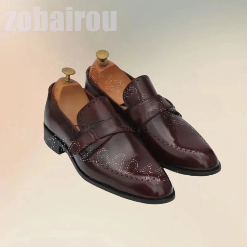 Burgandy Carving Design Leather Men Loafers Fashion Slip On Men Shoes Luxury Handmade Party Feast Office Dating Men Dress Shoes
Burgandy Carving Design Leather Men Loafers Fashion Slip On Men Shoes Luxury Handmade Party Feast Office Dating Men Dress Shoes